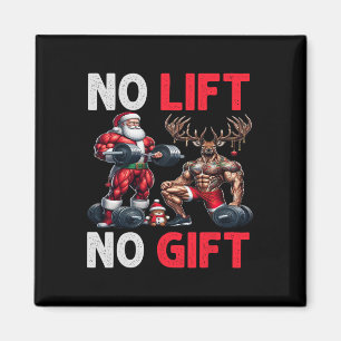 Merry Liftmas Muscle Santa Weightlift Weihnachten  Magnet