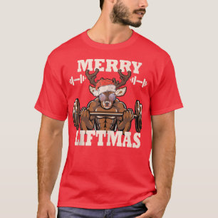 Merry Liftmas Weihnachtsgymnastik Workout Santa Re T-Shirt