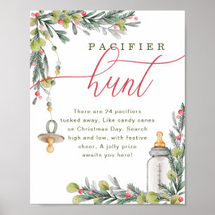 Merry Little Baby Dusche Schnuller Hunt Sign Poster