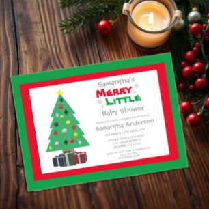 Merry Little Baby Shower Acryleinladungen