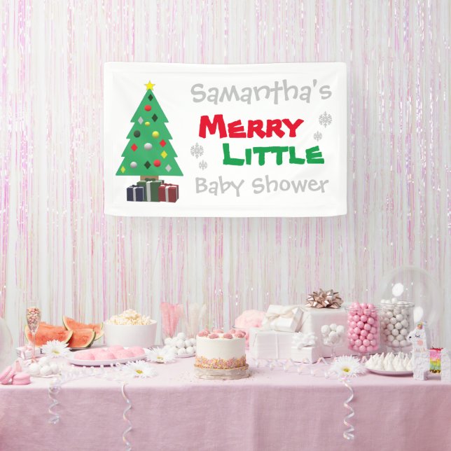Merry Little Baby Shower Banner (Party)