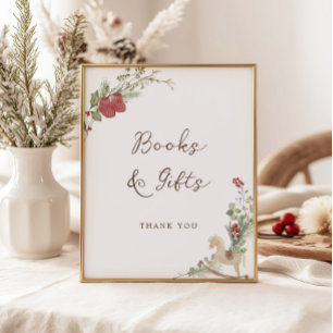 Merry Little Baby Shower Books Geschenke Poster