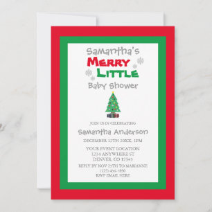 Merry Little Baby Shower Einladung
