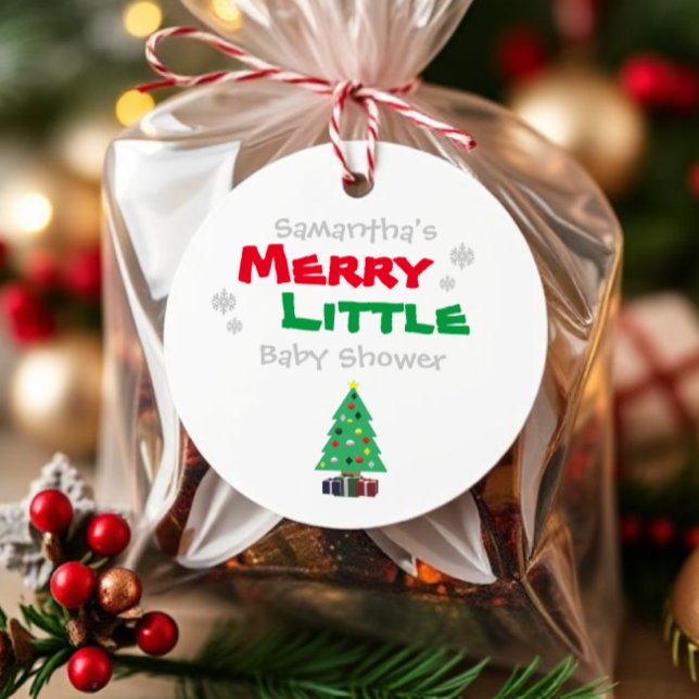 Merry Little Baby Shower Geschenkanhänger (Von Creator hochgeladen)