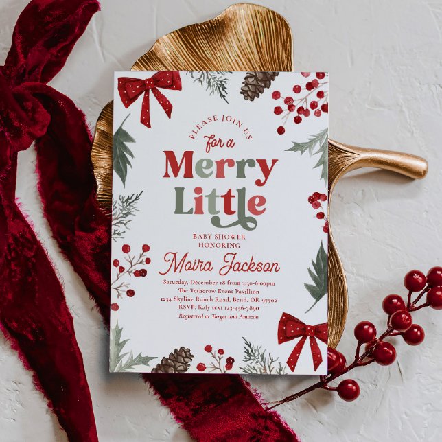 Merry Little Baby Shower Invitation Einladung (Von Creator hochgeladen)