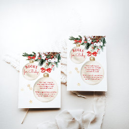 Merry Little Baby Shower Moderne Weihnachtsbücher Begleitkarte