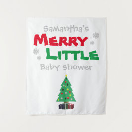 Merry Little Baby Shower Wandteppich