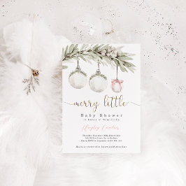 Merry Little Baby Shower Weihnachtsschmuck Einladung