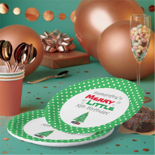 Merry Little Birthday Paper Plate Pappteller