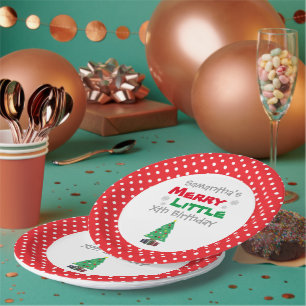 Merry Little Birthday Paper Plate Pappteller