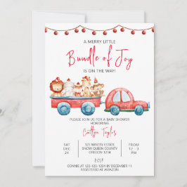 Merry Little Bundle of Joy, Christmas Baby Shower Einladung
