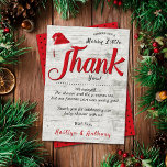 Merry Little Christmas Baby Shower Dankeskarte<br><div class="desc">Dankeschön mit diesen trendigen Babyduschen,  danke Karten. Die Vorlagenformulierung ist einfach zu personalisieren und Ihre Familie und Freunde werden begeistert sein,  wenn sie diese fantastischen Dankesworte erhalten.</div>