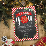 Merry Little Christmas Baby Shower Dankeskarte<br><div class="desc">Dankeschön mit diesen trendigen Babyduschen,  danke Karten. Die Vorlagenformulierung ist einfach zu personalisieren und Ihre Familie und Freunde werden begeistert sein,  wenn sie diese fantastischen Dankesworte erhalten.</div>