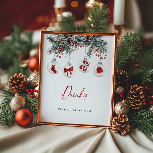 Merry Little Christmas Baby Shower Drinks Poster (Von Creator hochgeladen)