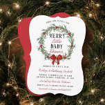 Merry Little Christmas Baby Shower Einladung<br><div class="desc">Feiern Sie stilvoll mit diesen trendigen Baby Dusche Einladungen. Das Design ist leicht mit Ihrer eigenen Formulierung zu personalisieren und Ihre Familie und Freunde werden begeistert sein,  wenn sie diese fabelhaften Party-Einladungen erhalten.</div>