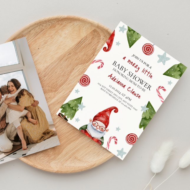 Merry Little Christmas Baby Shower Einladung (Von Creator hochgeladen)