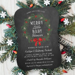 Merry Little Christmas Baby Shower Einladung<br><div class="desc">Feiern Sie stilvoll mit diesen trendigen Baby Dusche Einladungen. Das Design ist leicht mit Ihrer eigenen Formulierung zu personalisieren und Ihre Familie und Freunde werden begeistert sein,  wenn sie diese fabelhaften Party-Einladungen erhalten.</div>