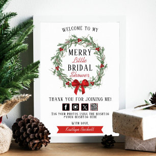 Merry Little Christmas Brautparty Willkommen Poster