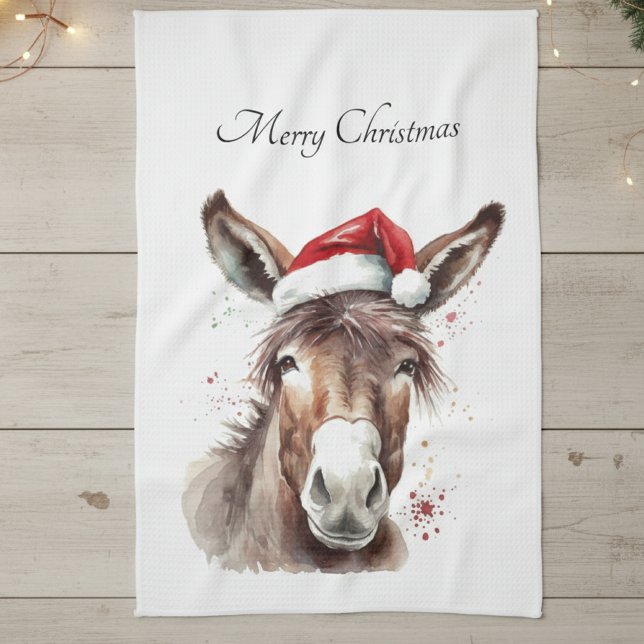 Merry Little Christmas Donkey, Brauch Geschirrtuch (Von Creator hochgeladen)