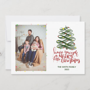 Merry Little Christmas Foto Card Feiertagskarte