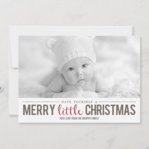 Merry Little Christmas Foto Card Feiertagskarte
