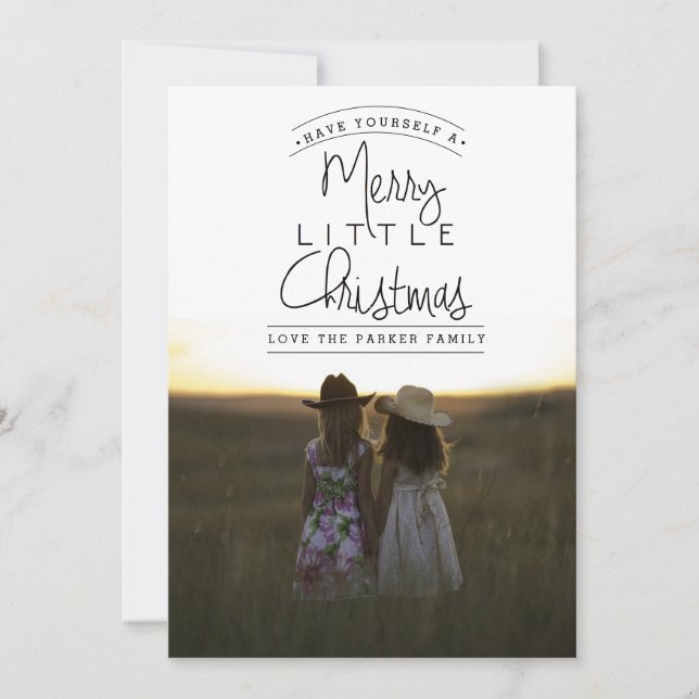 Merry Little Christmas | FOTO Feiertagskarte (Vorderseite)