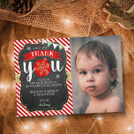 Merry Little Christmas Geburtstag Foto Dankeskarte<br><div class="desc">Dankeschön im Stil mit diesen trendigen Geburtstagskarten. Die Vorlagenformulierung ist einfach zu personalisieren und Ihre Familie und Freunde werden begeistert sein,  wenn sie diese fantastischen Dankesworte erhalten.</div>