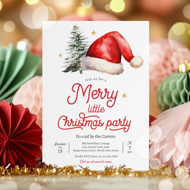 Merry Little Christmas Holiday Cocktail Party Einladung (Von Creator hochgeladen)
