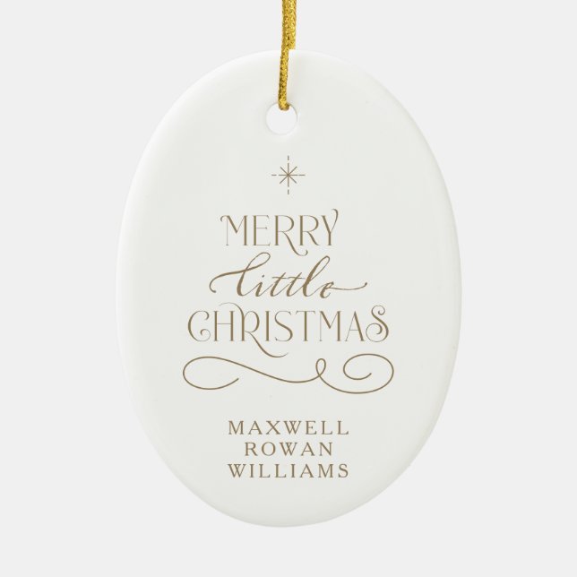 Merry Little Christmas Holiday New Baby Ornament (Vorne)