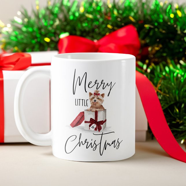 Merry Little Christmas Naughty Yorkshire Terrier Kaffeetasse (Merry Little Christmas Naughty Yorkshire Terrier Coffee Mug)