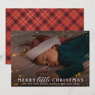 Merry Little Christmas   Niedliches Baby Holiday F Einladung