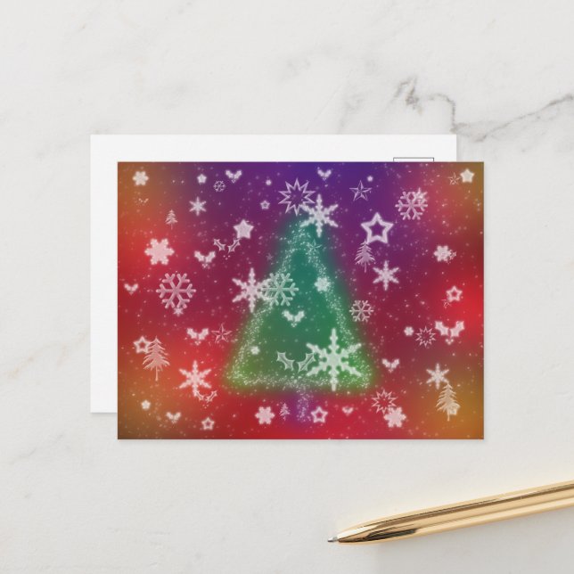 Merry Little Christmas Postcard Postkarte (Vorderseite/Rückseite Beispiel)