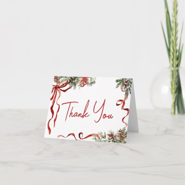 Merry Little Christmas Santa Baby Dusche Dankeskarte (Vorderseite)