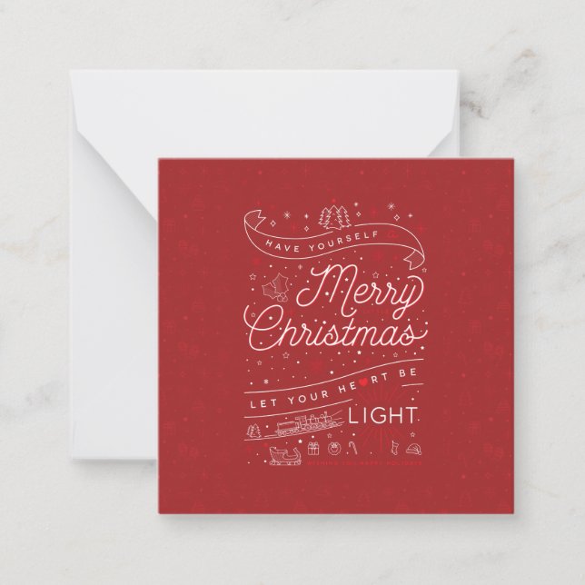 Merry Little Christmas Stationery Mitteilungskarte (Vorderseite)