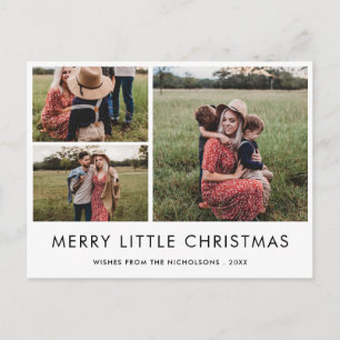 Merry Little Christmas   Urlaub Elegantes Foto Postkarte