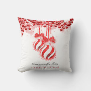 Merry Little Christmas Watercolor Splash Kissen