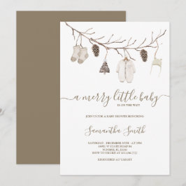 Merry Little Christmas Winter Baby Shower Einladung