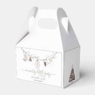 Merry Little Christmas Winter Baby Shower Geschenkschachtel