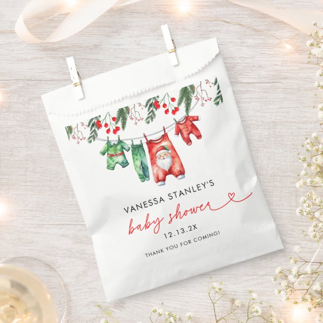 Merry Little Floral Christmas Weihnachtsdusche Geschenktütchen (Ausgeschnitten)