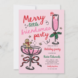 Merry Little Friendsmas Christmas Cocktail Party Einladung