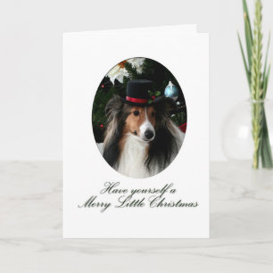 Merry Little Sheltie Feiertagskarte