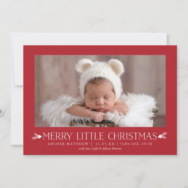 Merry Little Weihnachtsfeiertag Ankündigung (Vorderseite)