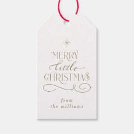 Merry Little Weihnachtsfeiertag Ankündigung Geschenkanhänger