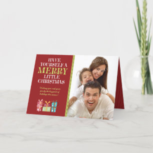 ...Merry Little Weihnachtskarte (rot) Feiertagskarte