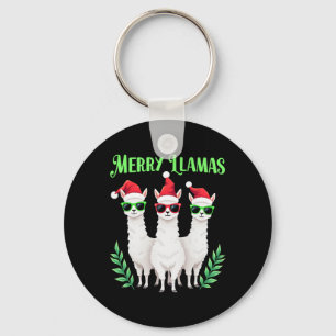 Merry Llamas Funny Christmas Llama Animal Holiday Schlüsselanhänger