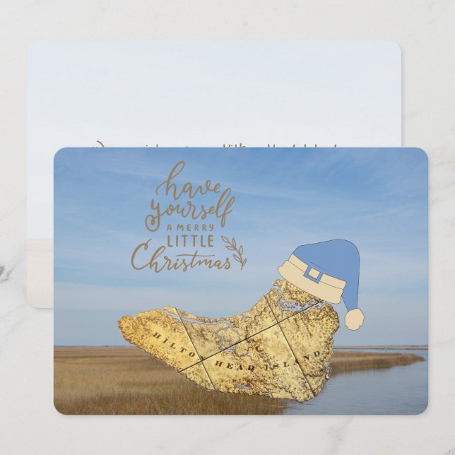 Merry Lowcountry Christmas Hilton Head Insel Karte (Vorne/Hinten)