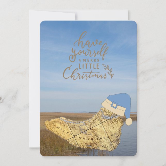 Merry Lowcountry Christmas Hilton Head Insel Karte (Vorderseite)