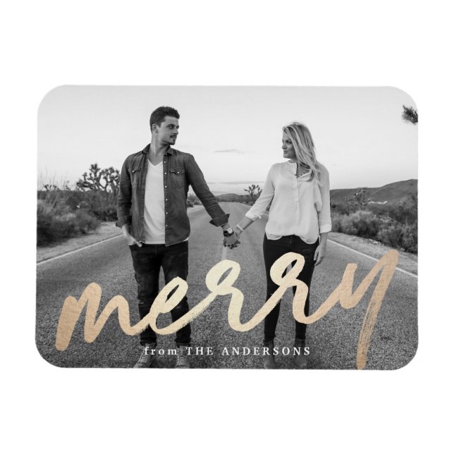 Merry Luxe | Magnet photo de vacances (Horizontal)