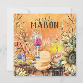 Merry Mabon Fall Equinox Celtic Wicca Altar Feiertagskarte