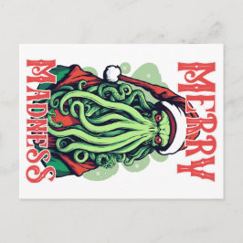 Merry Madness - Cthulhu Santa Stare Postkarte